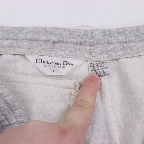Vintage 80s Christian Dior Tri-Blend Joggers Gray - Picture 5 of 8